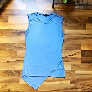 Harve Bernard Sleeveless Assymetrical Top Blue M